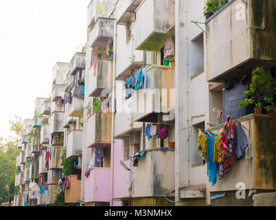 Un quartier typique de Chennai, Tamil Nadu, Inde Banque D'Images