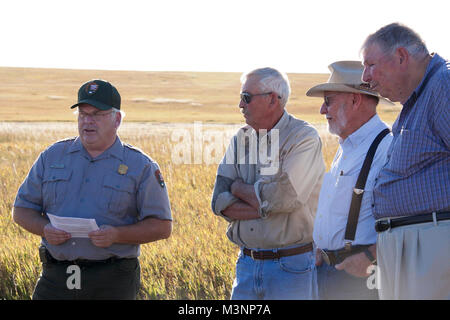 Black-footed Ferret Festival. Badlands National Park a commémoré la redécouverte de putois d'Amérique dans la nature avec un Festival des furets. Banque D'Images