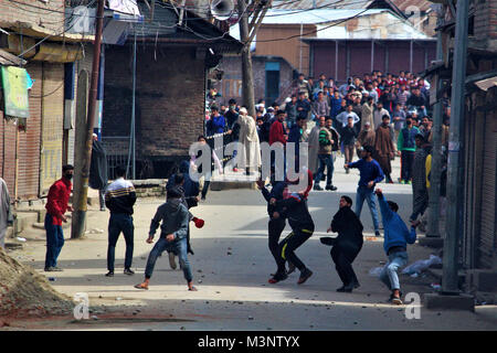 Les musulmans du Cachemire manifestant, baramulla, Cachemire, Inde, Asie Banque D'Images