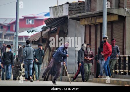 Les musulmans du Cachemire manifestant, baramulla, Cachemire, Inde, Asie Banque D'Images