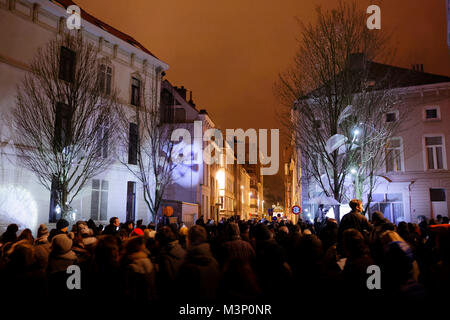 Gand, Belgique. 31 janvier - 3 Février, 2018. Festival de lumière de Gand. (04) Oktopusgarten RaumZeitPiraten, par. Banque D'Images