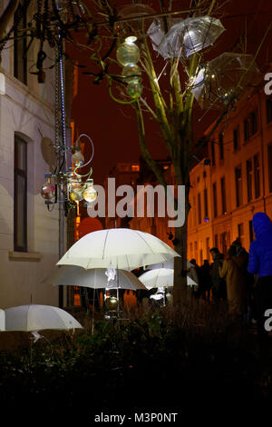 Gand, Belgique. 31 janvier - 3 Février, 2018. Festival de lumière de Gand. (04) Oktopusgarten RaumZeitPiraten, par. Banque D'Images