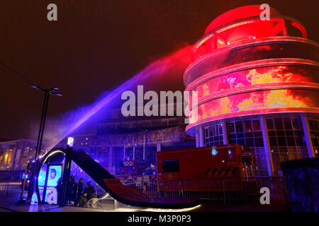 Gand, Belgique. 31 janvier - 3 Février, 2018. Festival de lumière de Gand. (07) Au secours, par créer. Banque D'Images