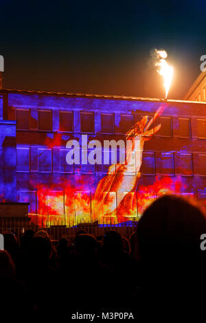 Gand, Belgique. 31 janvier - 3 Février, 2018. Festival de lumière de Gand. (10) oublier, par créer. Banque D'Images