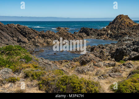 Couta Rocks, Arthur-Pieman Conservation Area, Arthur River, Tasmanie, Australie Banque D'Images