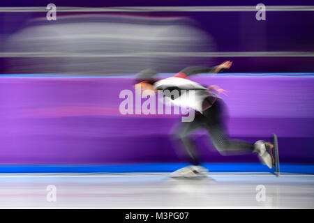 Incheon, Corée. 10 fév, 2018. Speed scater en action pendant les Jeux Olympiques d'3000m course de patinage de vitesse de la femme à l'ovale à Gangneung Gangneung, Corée du Sud, le 10 février 2018. Credit : Michal Kamaryt/CTK Photo/Alamy Live News Banque D'Images