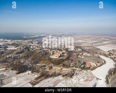 Vue aérienne du château à Gdynia, Pologne Banque D'Images