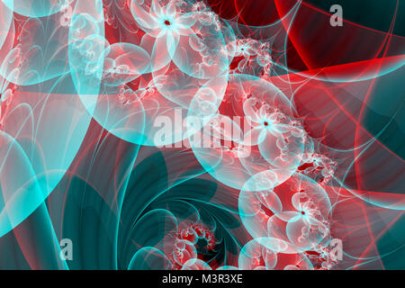 Illustration : structures fractales forme formes fantastiques et de motifs. Banque D'Images