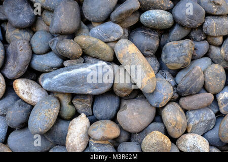 Extrait naturel ronde lisse pebbles sea texture background Banque D'Images