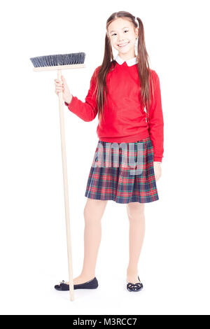 Nettoyage de l'école Banque D'Images