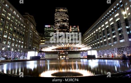 Square Cabot Canary Wharf, Londres, Angleterre Banque D'Images