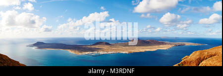 Panorama de la Graciosa, Lanzarote Banque D'Images