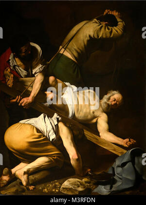 Le Caravage, La Crucifixion de Saint Pierre, 1601, Banque D'Images