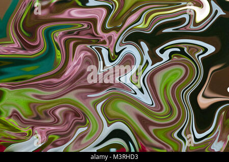 Mélange de couleurs juteuses avec peinture marbrure. En texture. Peinture splash. Le liquide coloré. Il peut être utilisé pour l'affiche, brochure, invitation, de livre. Banque D'Images