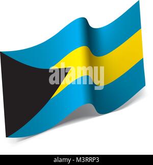 Bahamas drapeau, vector illustration Illustration de Vecteur