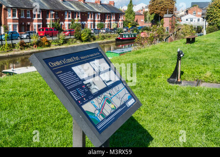 Port Canal de Chester, 18e siècle, le transport, Telford, centre-ville de Chester, en Angleterre, Banque D'Images