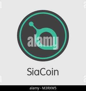 - Cryptocurrency Siacoin Logo en couleur. Illustration de Vecteur