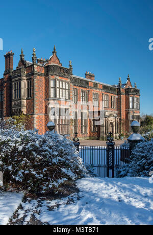 Arley Hall en hiver, Arley, près de Knutsford, Cheshire, England, UK Banque D'Images