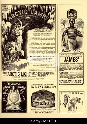 Sélection d'annonces victorienne et édouardienne Banque D'Images
