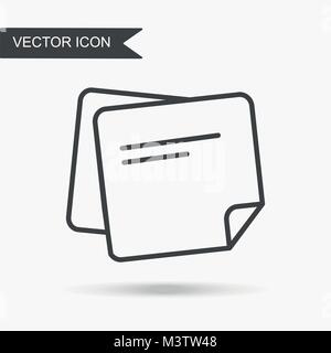 Simple et moderne de deux notes d'illustration vectorielle, dépliants. Image plate avec de fines lignes pour l'application, site Web, interface, présentation d'entreprise, i Illustration de Vecteur
