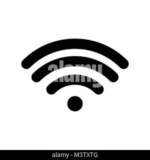 L'icône wifi noir simple Illustration de Vecteur