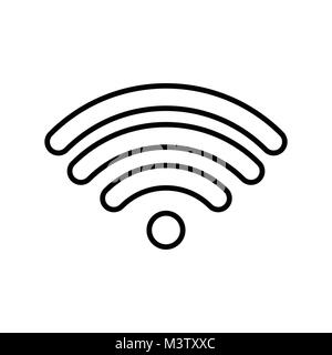 L'icône wifi blanc Illustration de Vecteur