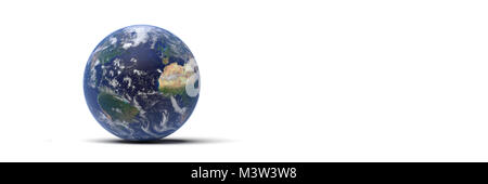 La Terre, montrant l'Afrique, Europe, Amérique du Nord, Amérique du Sud et Pôle Nord Banque D'Images