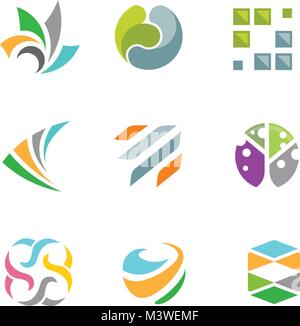 Entreprise moderne et simple logo de l'entreprise Set Illustration de Vecteur