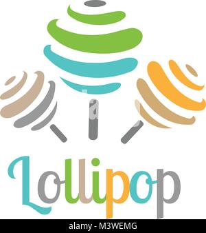 Lollipop candy symbole graphique logo icône vecteur Illustration de Vecteur