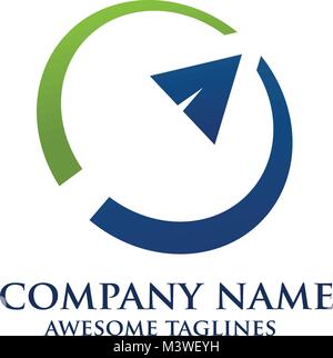 Résumé flèche gestion concept logo Illustration de Vecteur