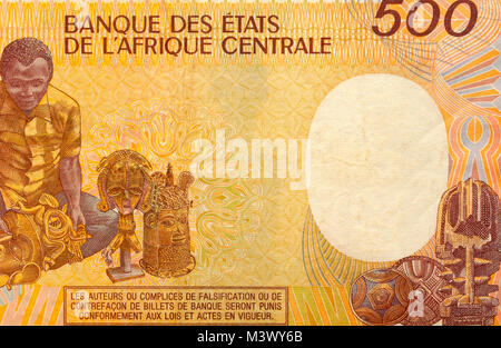 Le Tchad 500 Cinq cent billets de banque en francs Banque D'Images