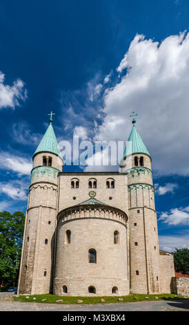 Cyriakus St. schwanenburg, église St Cyriacus de style roman, construite en 969, Gernrode en Saxe-Anhalt, Allemagne Banque D'Images