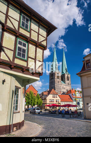 Église Saint-Nicolas (St Nicolas) à Quedlinburg, Saxe-Anhalt, Allemagne Banque D'Images