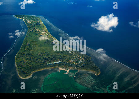 Vue aérienne sur les îles Maldives. New Alifu Atoll Banque D'Images