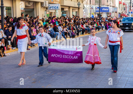 Matamoros, Tamaulipas, Mexique - Mars 02, 2013, Fêtes Desfile Mexicanas fait partie du Charro Jours Fiesta - Fiestas Mexicanas, un bi-national festiva Banque D'Images