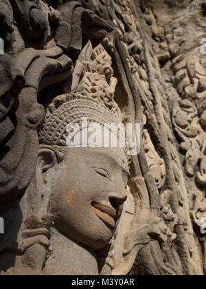 Siem Reap Apsara smiling face Banque D'Images