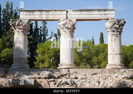 L'Europe, Grèce, Macédoine, Ancienne Corinthe, site archéologique, Temple E Banque D'Images