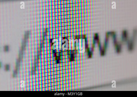 WWW Barre d'adresse de navigateur Web. Libre d'écran de l'ordinateur. Banque D'Images