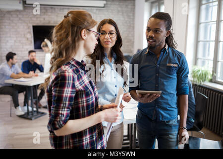 Portrait of young architects discussing in office Banque D'Images