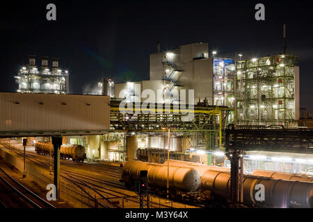 L'usine chimique à Wesseling, près de Cologne, Allemagne. Banque D'Images