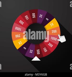 Roue de fortune pastel sur fond sombre Illustration de Vecteur