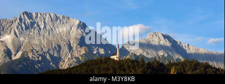 Autriche, Tyrol, Stams, Mt. Hohe Munde, montagnes Mieming Banque D'Images