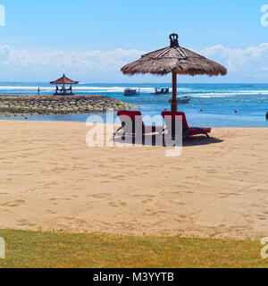 Bali, Indonésie luxury reste on beach Banque D'Images