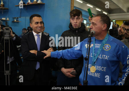 Naples, Italie. 12 Février, 2018. et le maître de Judo Giovanni Maddaloni Crédit : Fabio Sasso/Pacific Press/Alamy Live News Banque D'Images