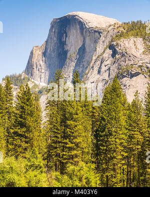 Demi dôme à sur journée ensoleillée,du Parc National Yosemite en Californie, USA. Banque D'Images