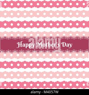 Heureux le jour de mères plus motif mignon Illustration de Vecteur