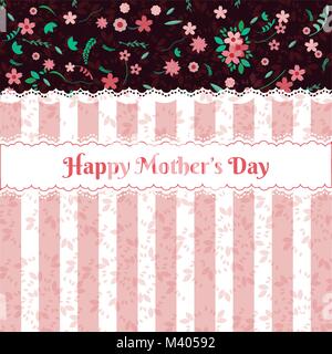 Heureux le jour de mères plus motif mignon Illustration de Vecteur