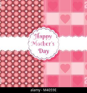 Heureux le jour de mères plus motif mignon Illustration de Vecteur