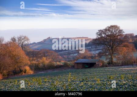 Cotswold matin en hiver. Chipping Campden, Gloucestershire, Angleterre. Banque D'Images