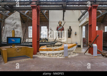 Intérieur de l'édifice du musée à Linthouse Scottish Maritime Museum à Irvine Ayrshire du Nord Scotland UK Banque D'Images